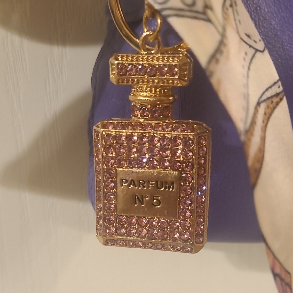 Handbag Charm Keyholder with Twilly Scarf - Picture 2 of 6